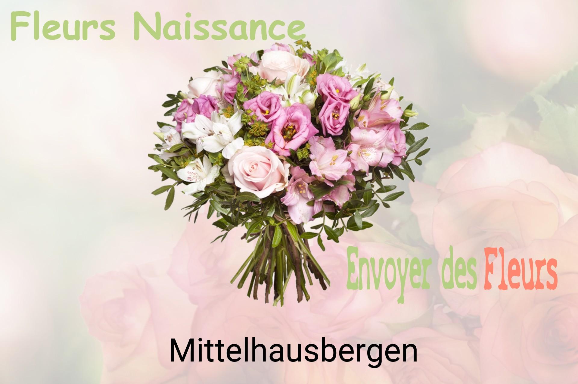 Bouquet de fleurs de naissance livré à Mittelhausbergen
